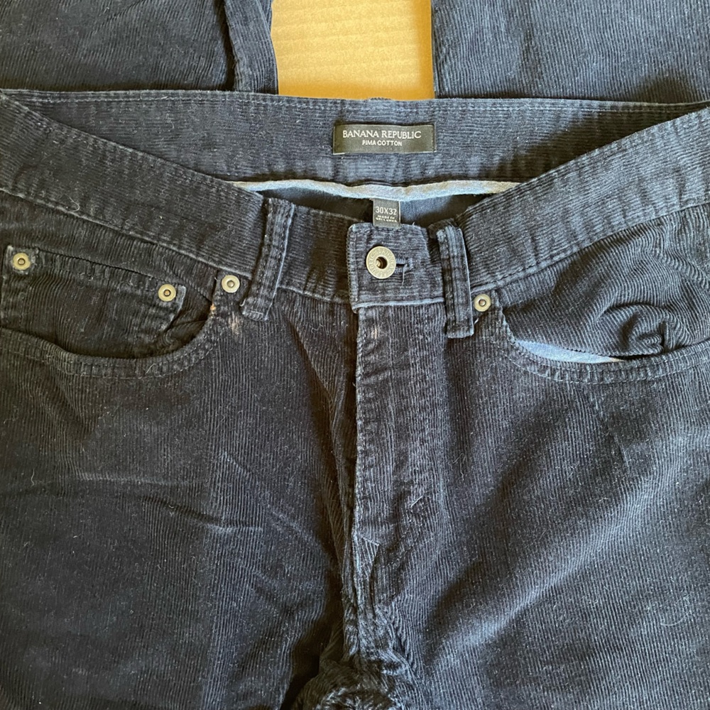 Banana Republic Navy Corduroy Trousers